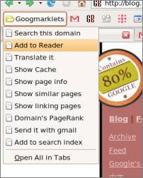 Googmarklets, directorio de bookmarklets de Google en nuestra barra de vínculos