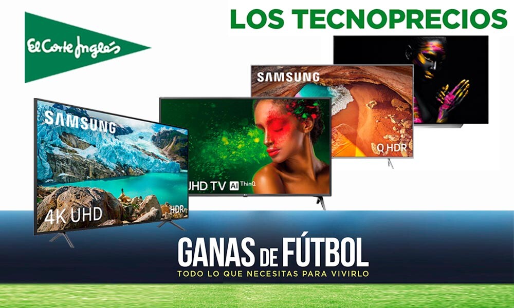 Disfruta a tope de la Eurocopa con los Tecnoprecios de El Corte Inglés y estas 8 smart TVs de LG, Samsung, Sony o Panasonic con bestiales rebajas