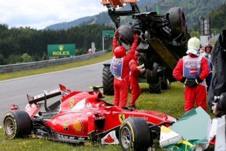 Accidente Raikkonen Alonso Gp Austria 2015