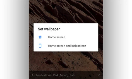 Android 7.1.2 では、アニメーション壁紙を配置する場所を選択できます。