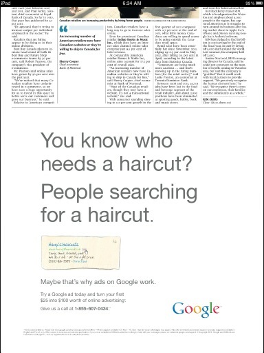 Google se mofa de los anuncios en prensa en un anuncio de prensa 