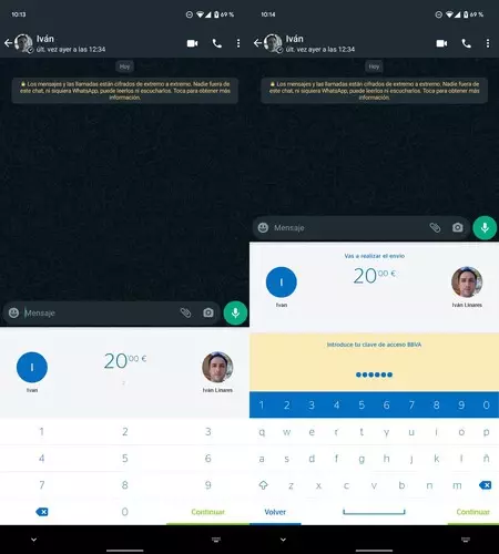 Bizum Whatsapp を送信する