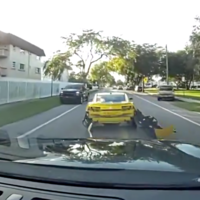 ¡Como en las películas! La policía detiene a este Camaro robado lanzando un ancla desde la patrulla