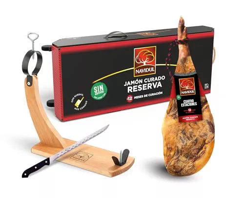 Navidul - Jamón Reserva Cuatro Estaciones + Jamonero + Cuchillo