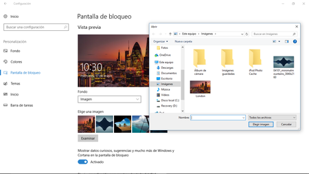 Cambio Fondo Pantalla Cinco