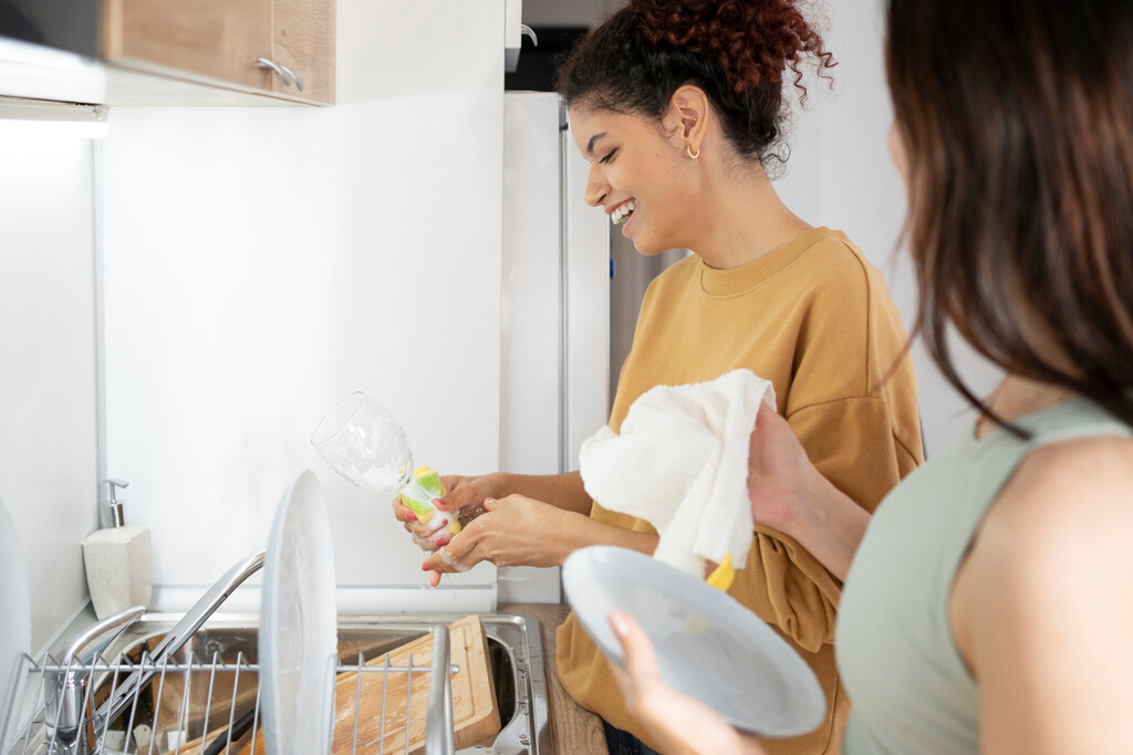 Las cocinas pequeñas sin lavavajillas están de suerte: este escurreplatos tiene capacidad de sobra para todo el menaje