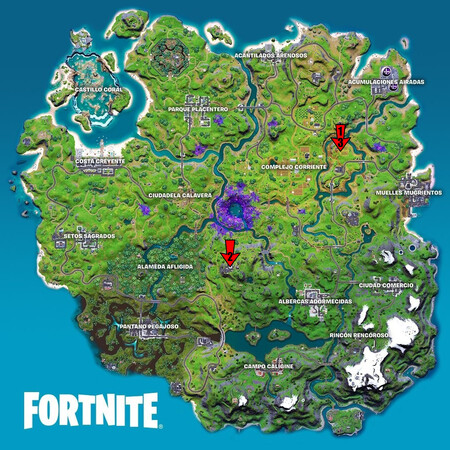 Mapa Desafios Legendarios Semana 6 Fortnite