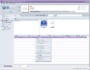 Yahoo! Music Engine 1.0.1.111 Beta, y iTunes en una esquina con el ojo morado...