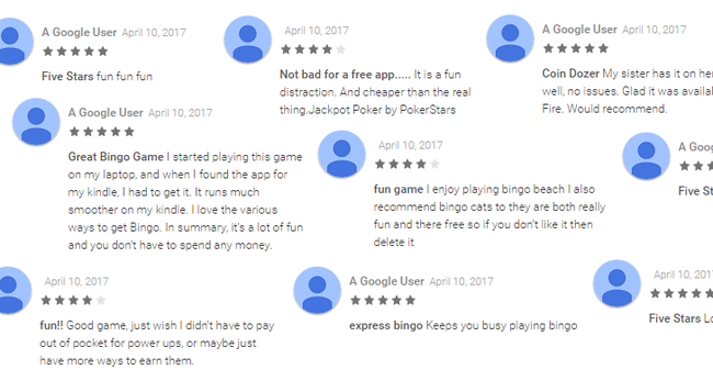 Play Store reviews falsas