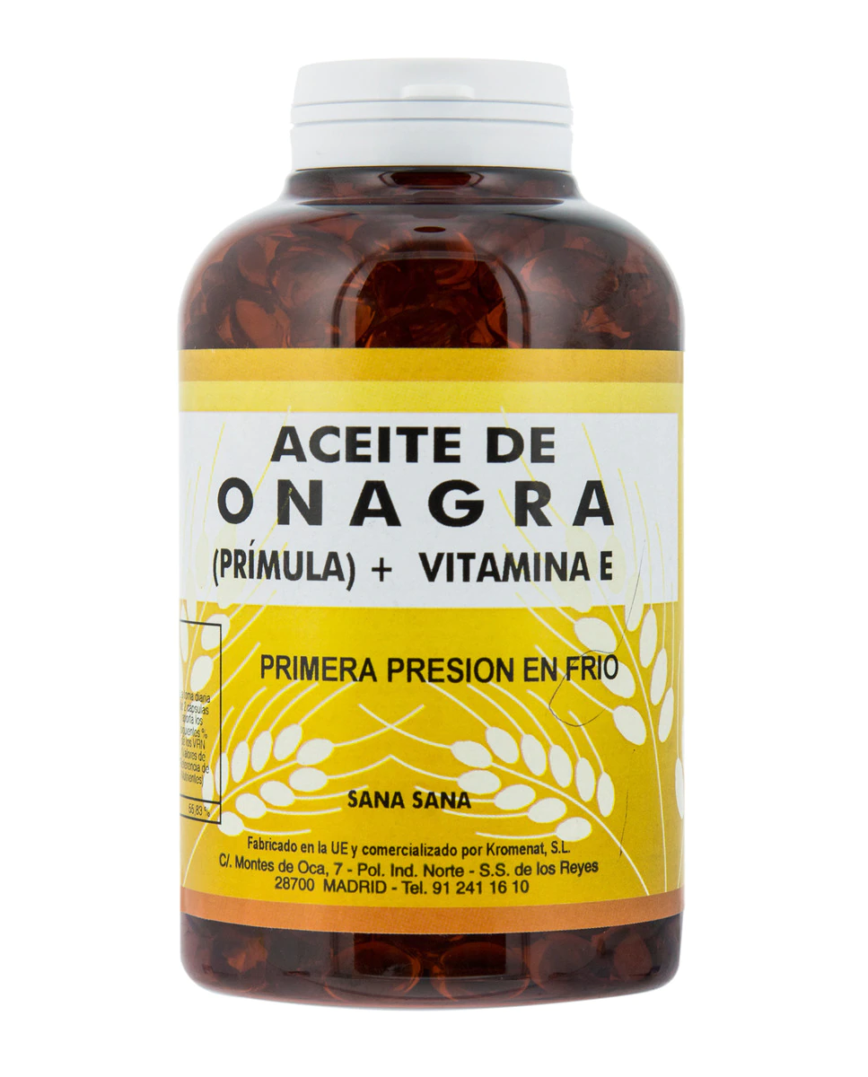 100 Cápsulas Aceite de Onagra + Vitamina E Sana Sana
