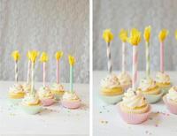 Manualidades con niños: velas de papel para decorar cupcakes y pasteles