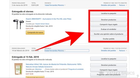 Amazon pedidos realizados on sale