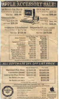 Anuncio de accesorios de Apple de 1987