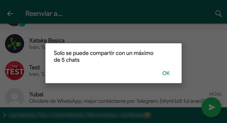 El reenviar se va a acabar: WhatsApp limita a cinco los reenvíos de un mensaje