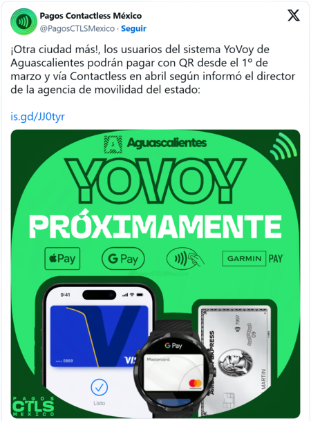 Los Usuarios Del Sistema Yovoy De Aguascalientes Podran Pagar Con Qr Desde El 1o De Marzo Y Via Contactless En Abril