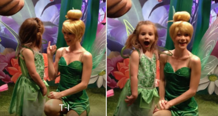 La preciosa reacción de una niña sorda al ver que los personajes Disney le hablan con signos (vídeo)