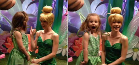 La preciosa reacción de una niña sorda al ver que los personajes Disney le hablan con signos (vídeo)