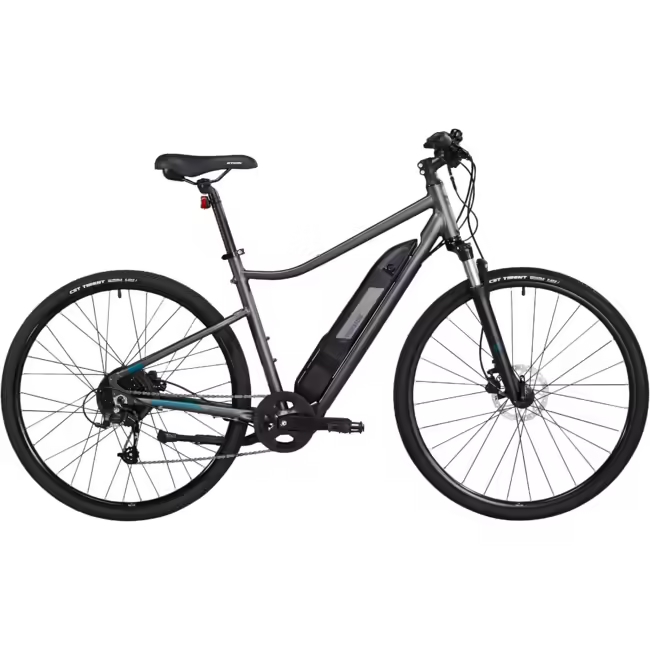 BICICLETA ELÉCTRICA DE TREKKING RIVERSIDE EBIKE 500 ALUMINIO GRIS