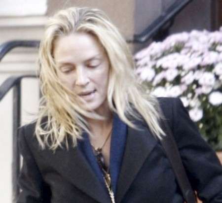 Uma Thurman sin maquillaje