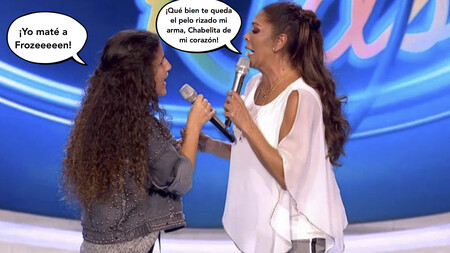 Isabel Pantoja se arranca a cantar con una Chabelita en 'Idol Kids' en riguroso playback, pero el dedo del botón verde no hay quien se lo arranque: 'Así fue' el momento