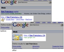 Google elimina los enlaces de los mapas de sus competidores en los resultados