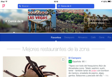 Foursquare aterriza en el iPad con las recomendaciones de los lugares más populares