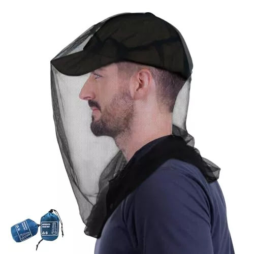 South to East Mosquitera Premium para Insectos, 2 Pack, Protección contra Moscas y Insectos | Ultra Grande y Larga, Agujeros Extra Finos para Camping, Senderismo, Finshing, Jardinería, Safari