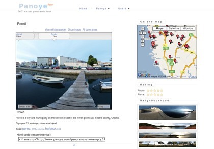 Panoye, nueva herramienta para colgar imágenes panorámicas