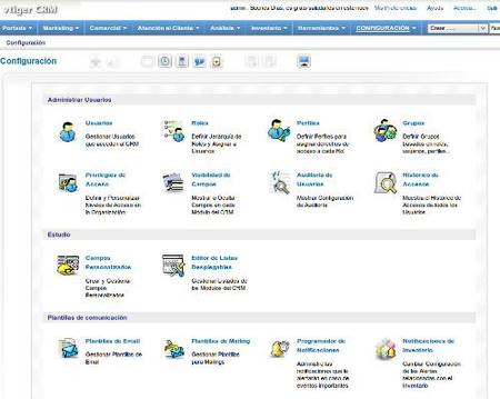Configuración Vtiger