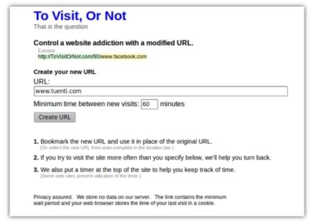 To Visit, Or Not: controlando la adicción a las redes sociales