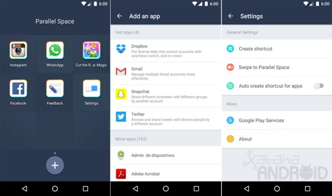Como têm o dobro do mesmo aplicativo no Android para uso com contas diferentes de uma só vez Como têm o dobro do mesmo aplicativo no Android para uso com contas diferentes de uma só vez