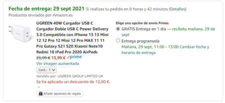 Oferta Cargador 40w Ugreen Whvg8gch 13 99 Euros