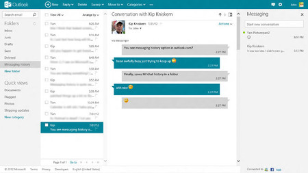 Outlook.com retira la carpeta con el historial de conversaciones y explica cómo salvarla