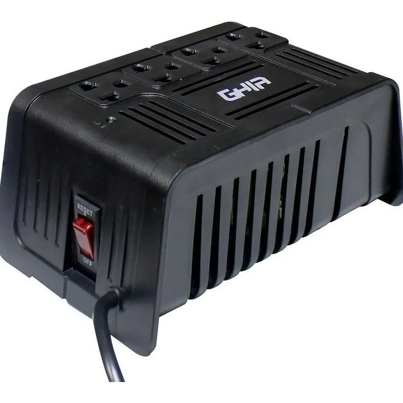 Regulador de Voltaje Ghia Con 4 Dispositivos 1000VA 400 Watts Entrada y Salida de 120V