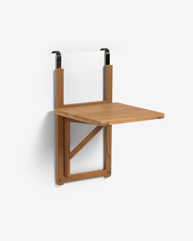 Amarilis Mesa plegable de balcón Amarilis madera maciza acacia 40 x 42 cm FSC 100%