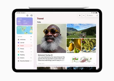 Aplicación diario de iPadOS 26