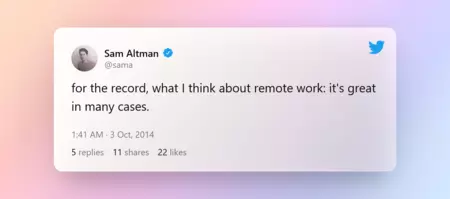 サム・アルトマンによるツイート