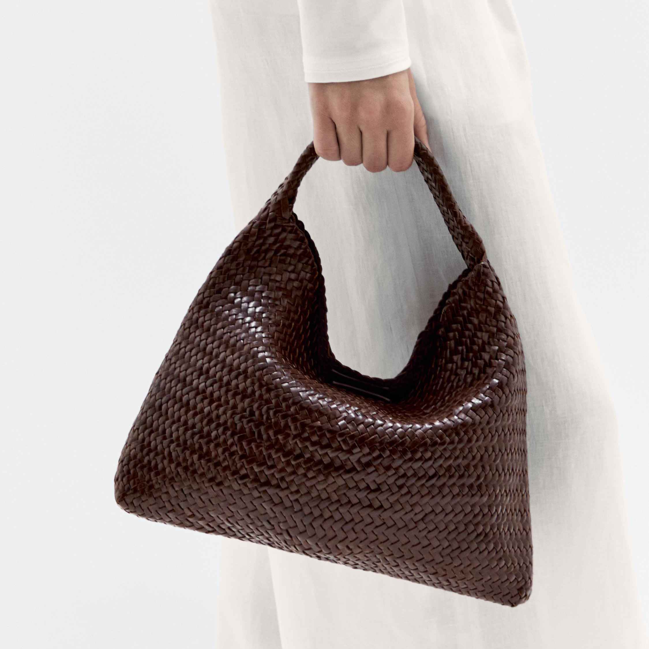 Bolso shopper trenzado piel napa