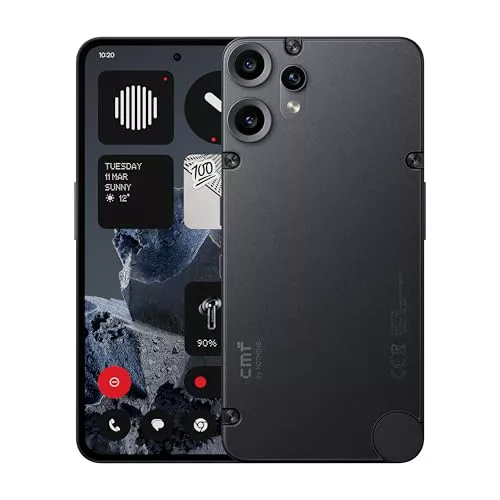 CMF Phone 2 Pro 128GB – Smartphone 5G Libre con cámara de 50 MP y Zoom 20x, Pantalla AMOLED FHD+ de 6,77" 120 Hz, Gran Batería de 5000 mAh de Larga duración y Nothing OS 3.2 – Negro