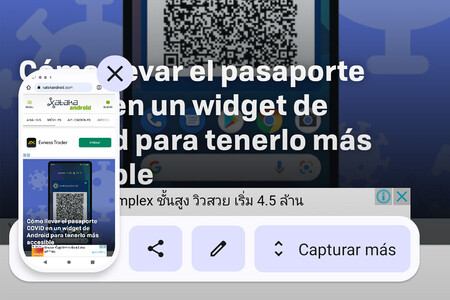 Google Chrome ya soporta las capturas con desplazamiento de Android 12