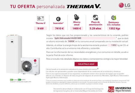 Lg Aerotermia Calculadora