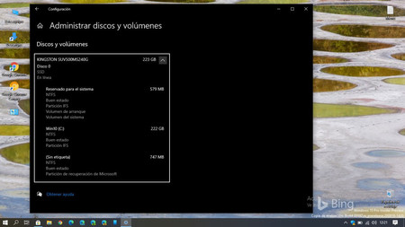 Windows 10 ya permite gestionar los discos duros y las particiones directamente desde el menú de Configuración