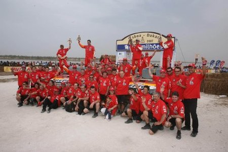 Mitshu podium Dakar 2007