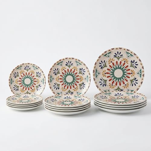 SANTA CLARA | Vajilla Completa 12 Piezas Cerámica Stoneware 
