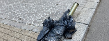 Police are looking for a man in Seville who trashed an AK-47-like assault rifle and a grenade launcher