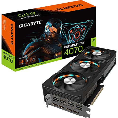 GIGABYTE GeForce RTX 4070 GAMING OC 12GB Targeta gráfica - 12GB DDRX6 21Gbps 192bit, PCI-E 4.0, Core 2565Mhz, RGB, DisplayPort 1.4, HDMI 2.1a, NVIDIA DLSS 3, GV-N4070GAMING OC-12GD