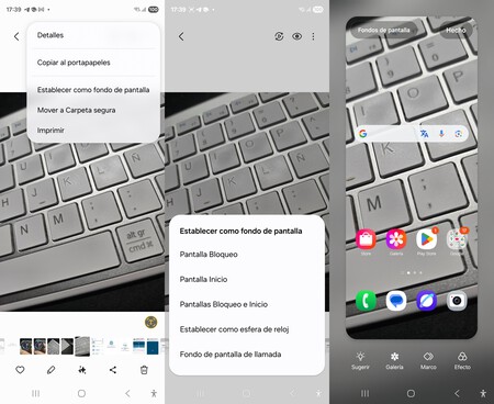 Efecto desenfoque del fondo de pantalla en One UI 7