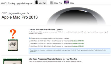 ¿Pensando en ampliar tu nuevo Mac Pro? OWC empieza a ofrecer sustituciones de procesador y memoria para el Mac Pro 2013