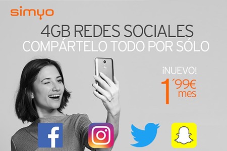 Con el nuevo Bono de Redes Sociales de Simyo, se acabó el quedarse sin datos para Facebook, Twitter, Instagram o Snapchat